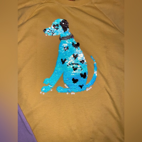 Cat & Jack sequin girls shirts Dalmatian dog and rainbow size 10/12 large. eUC - Picture 5 of 6